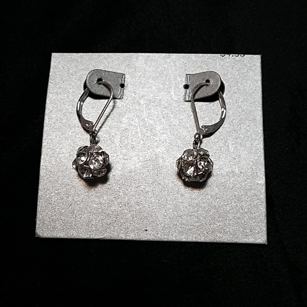 Silver and Crystal earrings